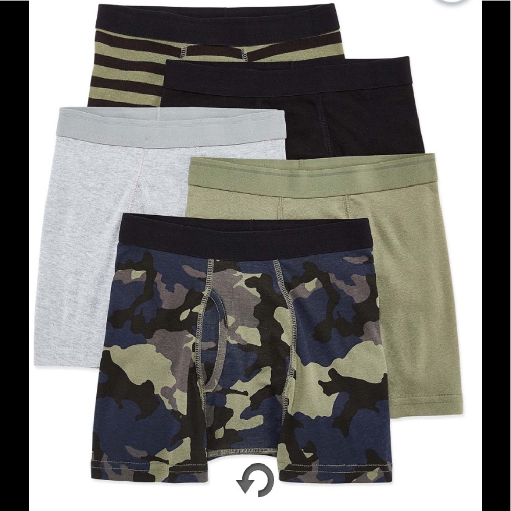 Multi Pack of 5 pair of Boys Boxer Briefs